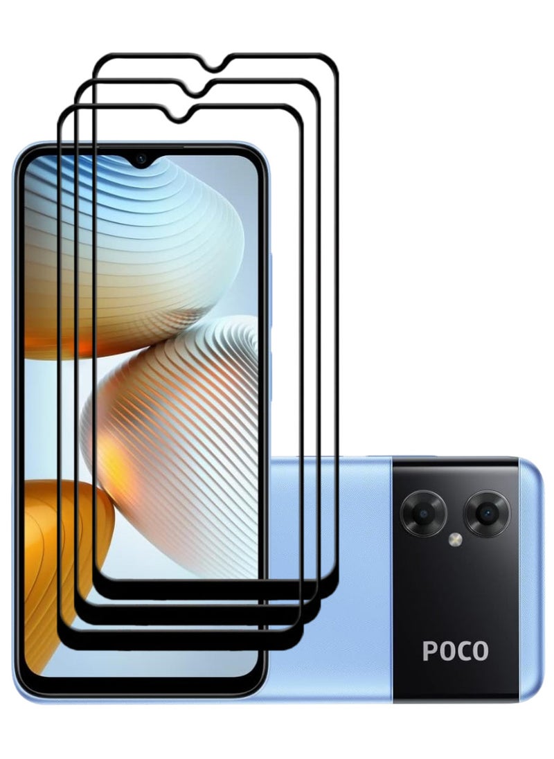 ACLIX 3 Pieces Antistatic ESD Dustproof Premium Quality High Definition Tempered Glass Screen Protector Designed For Xiaomi Poco M4 5G - Image 1