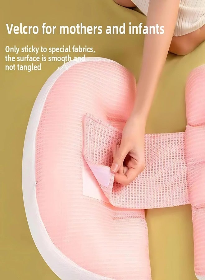أو بيبي وسادة الحمل من أوبابي - وسادة حمل قابلة للتعديل على شكل حرف U لدعم البطن والظهر، وسادة جسم للحوامل للنوم على الجانب، وسادة دعم حمل مدمجة لتوفير الراحة. - Image 5