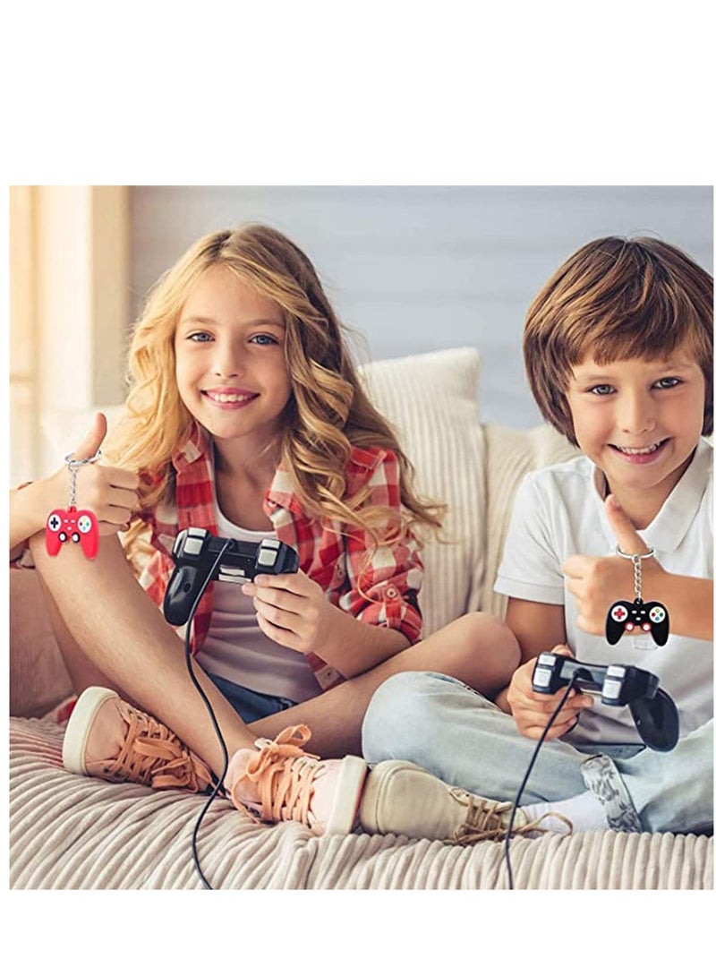 KASTWAVE Keychains Video Game Controller Keychains Game Controller Handle Key Ring Pendant Charms for Video Game Party Favors Birthday Baby Shower Gifts 3 Colors 15 Pieces - Image 3