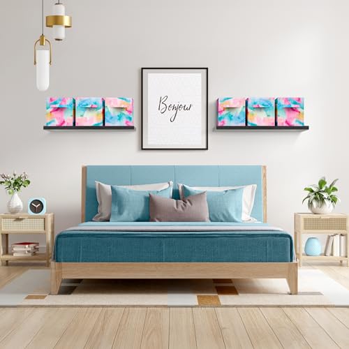 Sorbus Fabric Storage Cubes - 6 Foldable Tie Dye Storage Bins for Organizing Cubbies, Toy Box - Clothes Storage & Closet Organizer - 11 Inch Collapsible Cube Baskets for Shelves with Handle (Tie Dye) - Image 4