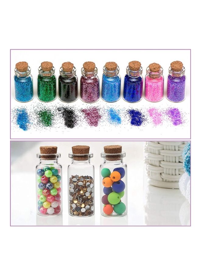 Clear Glass Bottles with 64 Cork Stoppers - 10ml Capacity - Image 4