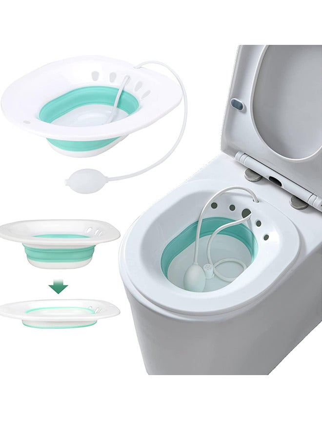 Bidet，Sitz Bath for Toilet Seat,Foldable Postpartum Care Basin,Sitz Bath Tub for Pregnant Women, Steam Seat with Irrigator, For Postpartum Care, Hemorrhoid Treatment, Soothing and Relieving Inflammation - Image 1
