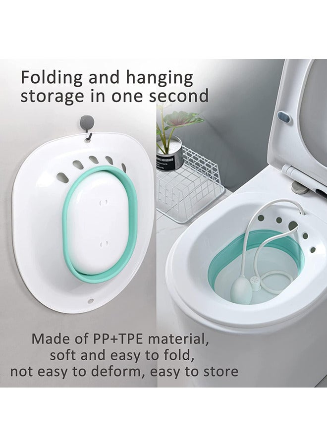 Bidet，Sitz Bath for Toilet Seat,Foldable Postpartum Care Basin,Sitz Bath Tub for Pregnant Women, Steam Seat with Irrigator, For Postpartum Care, Hemorrhoid Treatment, Soothing and Relieving Inflammation - Image 3