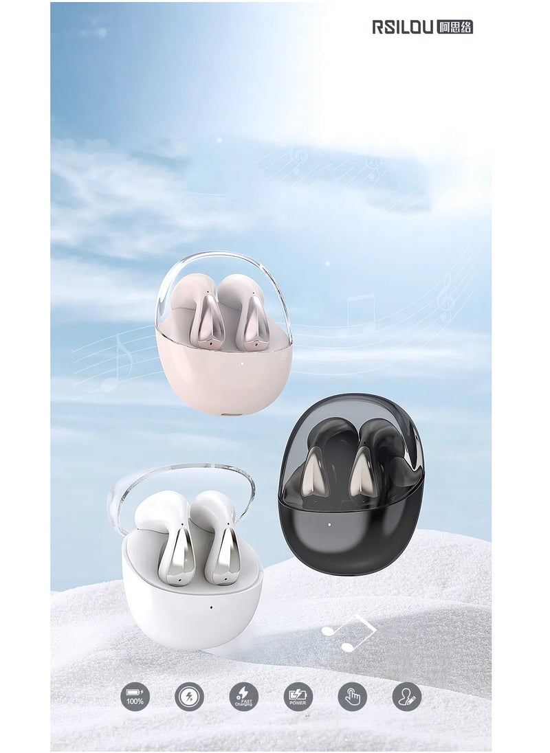 rsilou - TW03U TYPE-C TWS wireless stereo Bluetooth Earbuds, steel button, fast charging, high-fidelity original speaker, custom-tuned for immersive 3D sound effects, Touch controls for waking up voice assist, answering calls & controlling music - Image 1