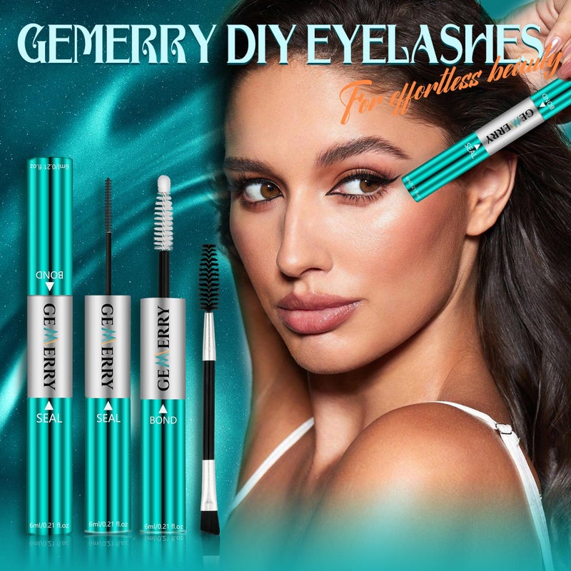 GEMERRY غراء رموش GEMERRY المقاوم للماء 12 مل لرموش الكتل يدوم طويلاً لمدة 72-96 ساعة غراء كتل الرموش للاستخدام الذاتي في المنزل - Image 5