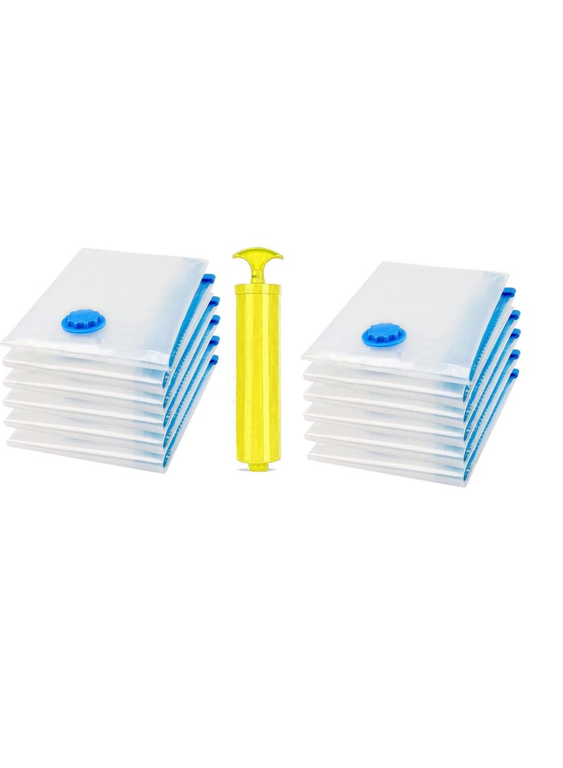 تورنتو ٦ أكياس تفريغ هواء للتخزين (٧٠ × ١٠٠ سم) – أكياس ضغط لتوفير المساحة مع مضخة يدوية – قابلة لإعادة الاستخدام للملابس والمفروشات والسفر - Image 2