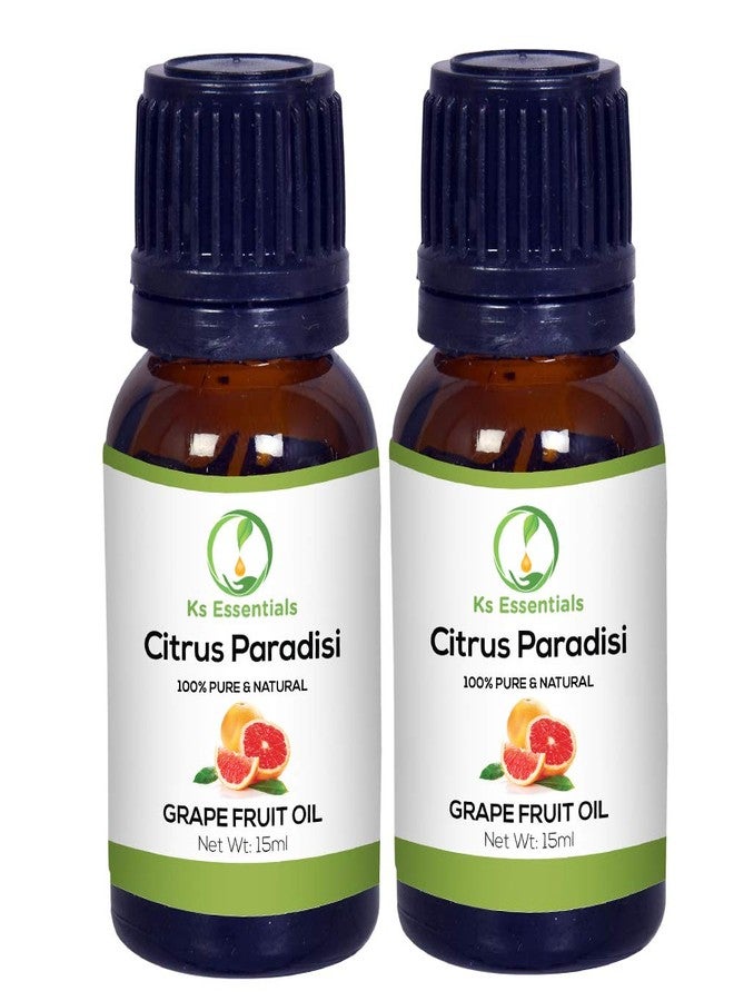 Ks Essentials 100% Pure Grapefruit Essential Oil Natural & Undiluted (Pack of 2-15ml) - Image 2