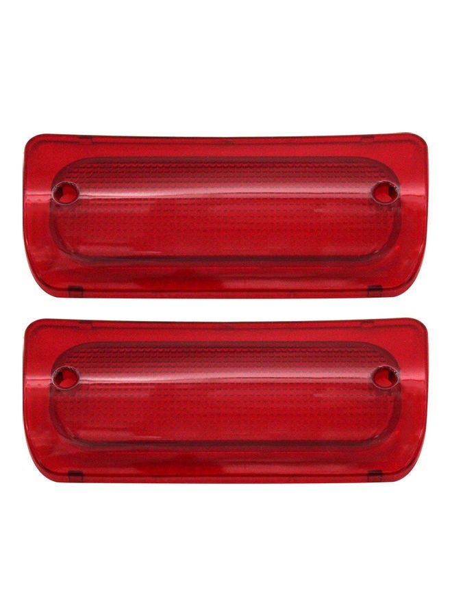 MUNTAQI 2-Piece 3rd Brake Light Stop Lamp Lens Fit For Chevrolet S10 Sonoma GMC 94-04 Pick-Up Trucks