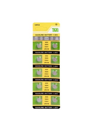 10pcs AG3 1.55V Alkaline Battery Pack 392A CX41 LR41 TMI Alkaline - pzsku/ZC8724194E63DF7B2C482Z/45/_/1734716837/5d2c4f65-6fdb-4e45-ba2e-f879e69ca1a4