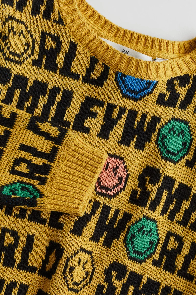 اتش اند ام Jacquard-Knit Cotton Jumper