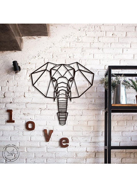 Geometric Elephant Head Wall Art