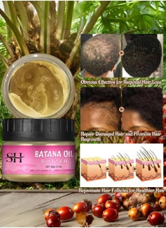 SHA Batana Oil Pure,100% Batana Oil for Hair Growth Dr Sebi,Veganic Natural Hair Growth Oil Effective Against Hair Loss,Promote Hair Regrowth,60g,2.1Oz.  - Image 3