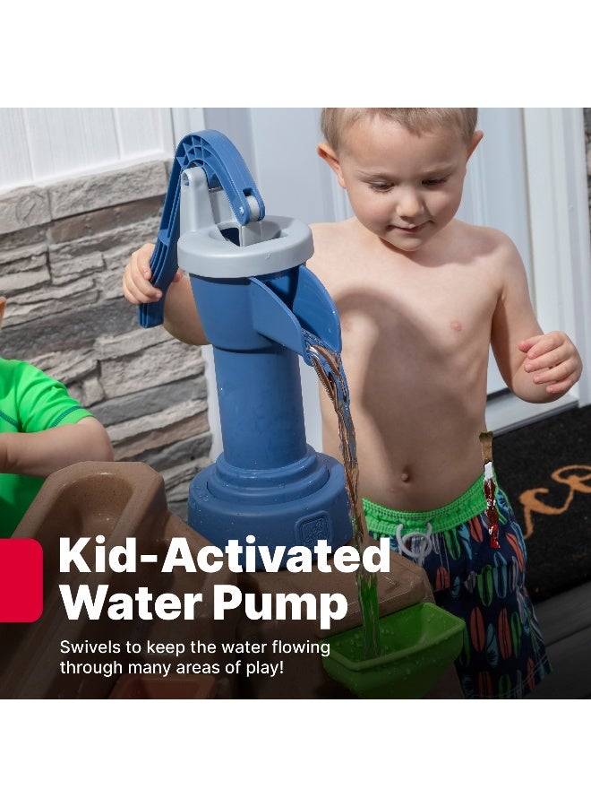 ستيب2 بركة اكتشاف مضخة ورشاش من ستيب 2، طاولة مياه داخلية وخارجية ومجموعة ألعاب حسية مع دش مطري وحائط، مجموعة إكسسوارات من 10 قطع، مركز أنشطة في الفناء الخلفي، مناسبة للأولاد والبنات من عمر سنتين فما فوق - Image 5