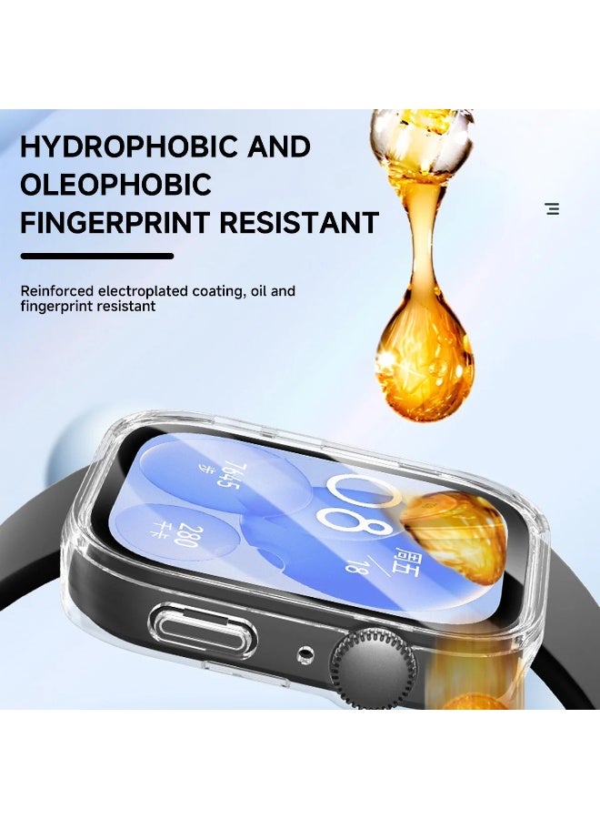 PC Case + Screen Protector For Huawei Watch Fit 3 All-around Anti-scratch Frame Screen Protective Shell (Black)  - Image 2