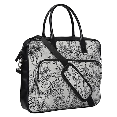 ENSAC Canvas Laptop Messenger Bag for Men & Women | Travel Shoulder Handbag With Trolley Sleeve | Padded Laptop Compartment For Office Use (Light-Grey) - Image 1