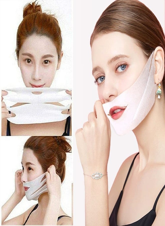 SHOPECOM Slimming Mask Facial Gel Pad Care V-shape Double Chin Reducer Line Contour Lifting Up Firming Moisturizing Great for Shaping, Tightening Skin, Women and Men - Image 1