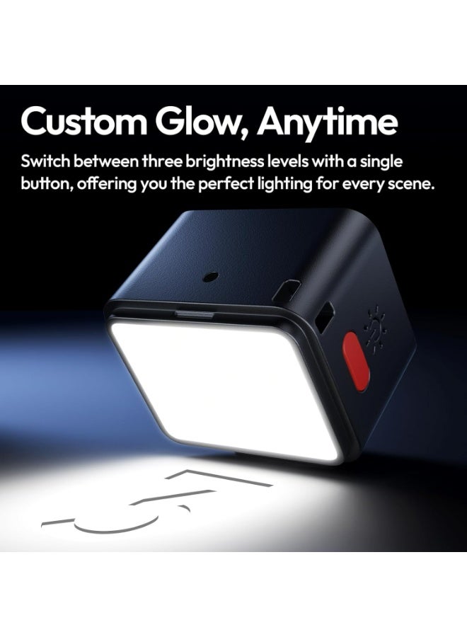 يولانزي مصباح الهاتف المكعب الصغير يولانزي DG01، مصباح LED محمول للكاميرا، متوافق مع كاميرات الحركة DJI OSMO Pocket 3 وSony zv-e 10 وCanon r550، يدعم خاصية الجذب المغناطيسي والشحن من النوع C لحامل ثلاثي القوائم ULANZI JJ02 - Image 3