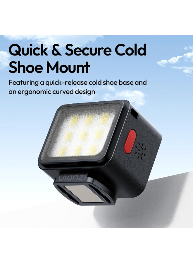 يولانزي مصباح الهاتف المكعب الصغير يولانزي DG01، مصباح LED محمول للكاميرا، متوافق مع كاميرات الحركة DJI OSMO Pocket 3 وSony zv-e 10 وCanon r550، يدعم خاصية الجذب المغناطيسي والشحن من النوع C لحامل ثلاثي القوائم ULANZI JJ02 - Image 5