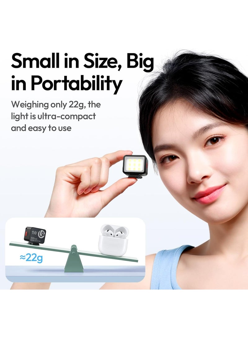 يولانزي مصباح الهاتف المكعب الصغير يولانزي DG01، مصباح LED محمول للكاميرا، متوافق مع كاميرات الحركة DJI OSMO Pocket 3 وSony zv-e 10 وCanon r550، يدعم خاصية الجذب المغناطيسي والشحن من النوع C لحامل ثلاثي القوائم ULANZI JJ02 - Image 2