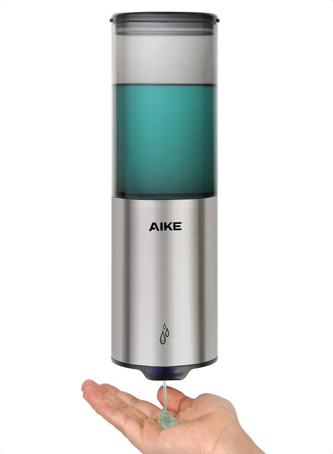 AIKE Automatic Soap Dispenser Wall Mounted for Kitchen and Bathroom, IPX7 Waterproof with Brushed Stainless Steel Finish 13.5fl.oz. for Liquid Soap - Image 1