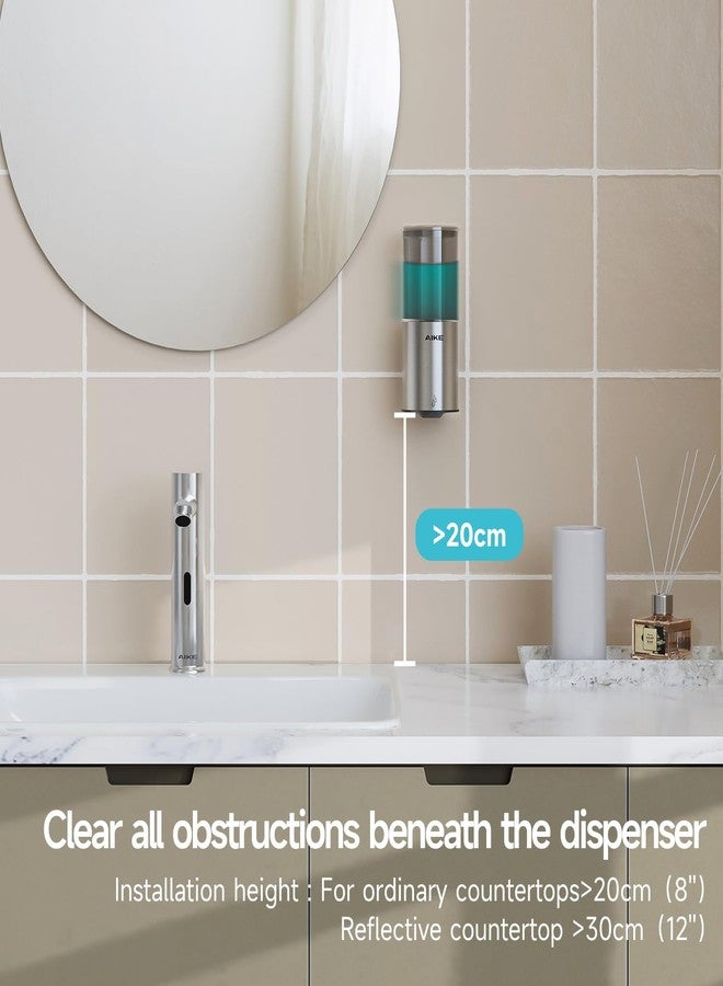 AIKE Automatic Soap Dispenser Wall Mounted for Kitchen and Bathroom, IPX7 Waterproof with Brushed Stainless Steel Finish 13.5fl.oz. for Liquid Soap - Image 2