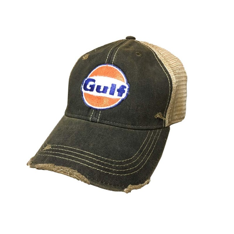 Gulf Distressed Vintage Adjustable Snapback Hat (Vintage Black) - Image 3