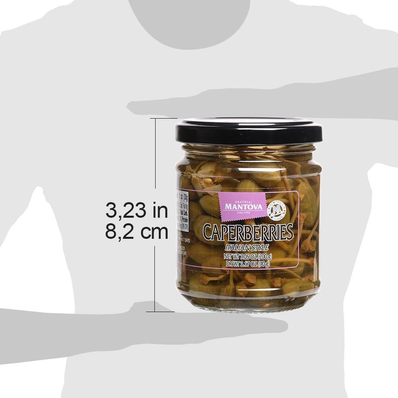 Mantova Italian Style Caperberries in Mild Vinegar Brine, 7.05 oz (Pack of 2) - Image 4