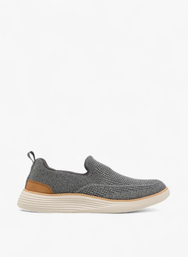 Le Confort Men Textured Slip-on Loafers with Pull Tab