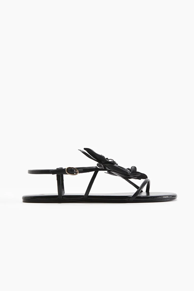 H&M Appliquéd strappy sandals