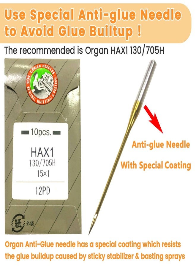 New brothread Sticky Self-Adhesive Tear Away Embroidery Stabilizer Backing 12" x 15 Yd roll - Medium Weight for Napped Fabric & Hoop Less Embroidery - Image 2