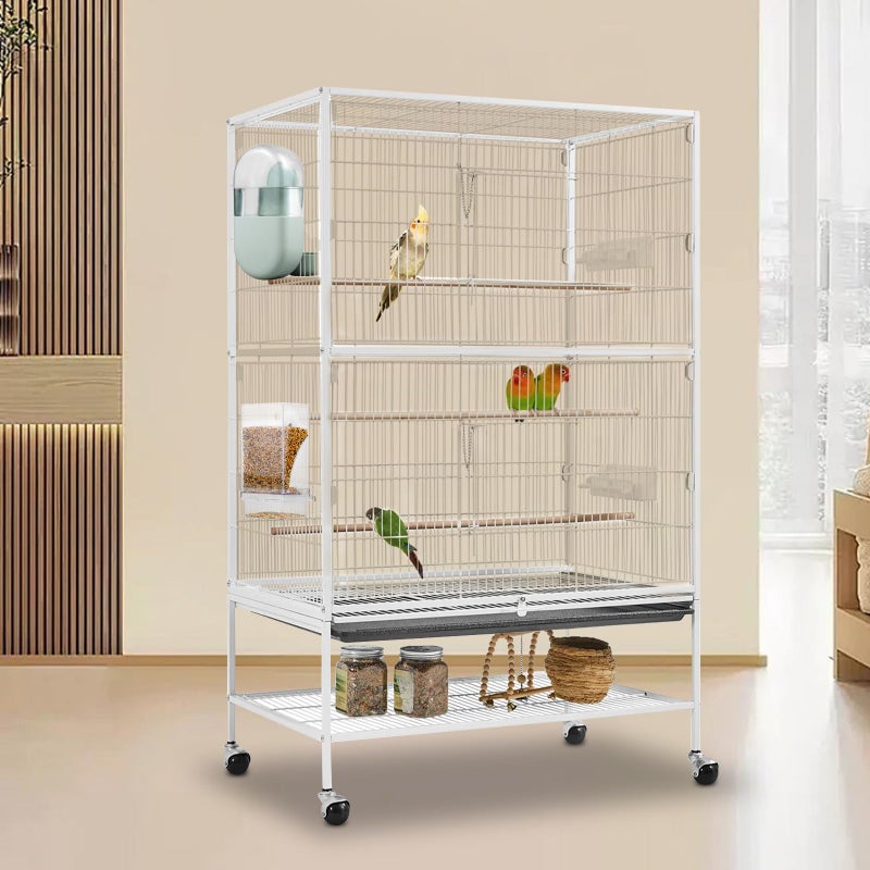Lemtrflo No Mess Bird Feeder & Water Dispenser Set - Automatic Feeding & Hydration, Parakeet Cage Accessories for Parrots, Cockatiels, Finches, Lovebirds & Budgies - Image 4