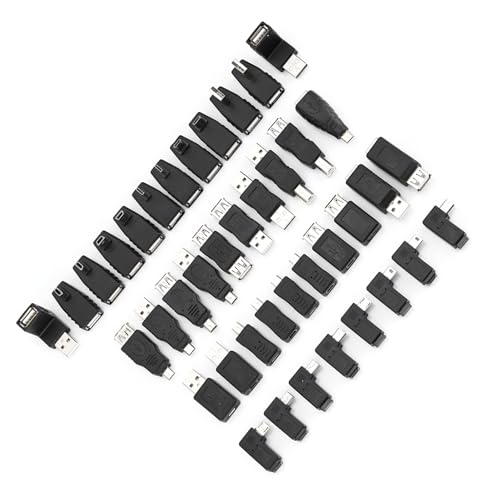 VGEBY 40 Pcs USB Adapter Kit, Mini Changers Adapter Converter Connectors USB Male to Female Micro USB - Image 2
