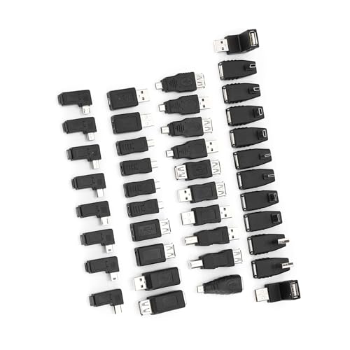 VGEBY 40 Pcs USB Adapter Kit, Mini Changers Adapter Converter Connectors USB Male to Female Micro USB - Image 5