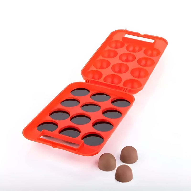 Oblivion Plastic Egg Carry Tray Holder 12 Cavity Egg Storage Box Handy Plastic Basket for Easy Storage and Transport Pack of 1 - Image 1