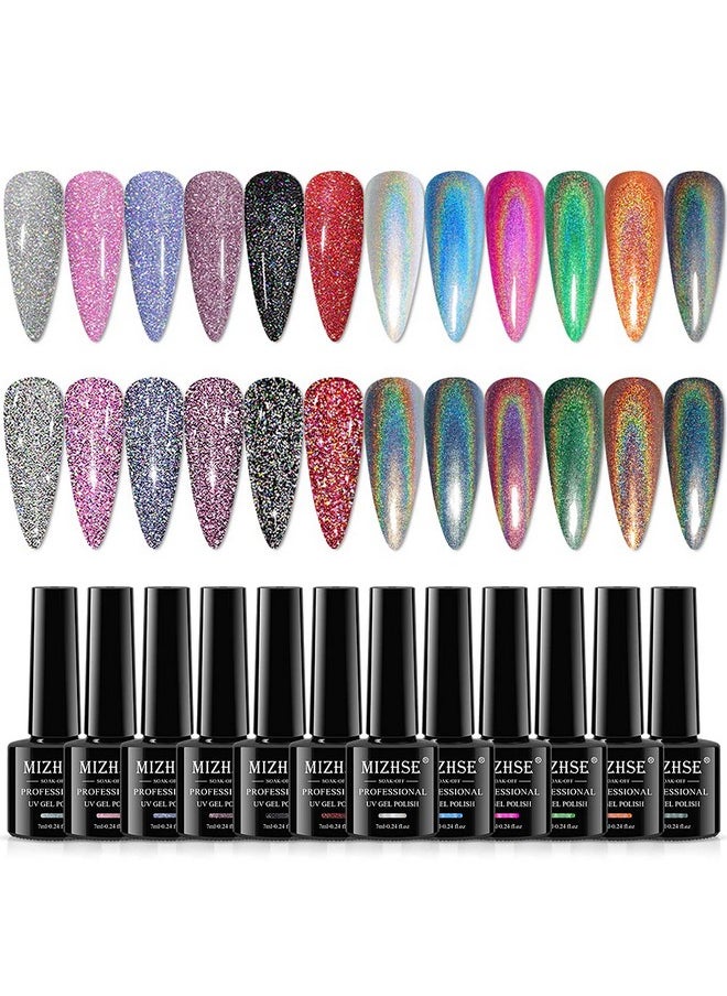 6 Glitter Gel Nail Polish + 6 Holographic Gel Nail Polish Sparkle Shiny Gel Polish Galaxy Glossy Nail Lacquer Rainbow Nail Pigment Soak Off Uv Led Nail Art Gift Set - pzsku/ZC872BA94FD1A85B50670Z/45/_/1719249328/14aa7c51-d9ea-4c71-b1bb-8484ff6eaf60