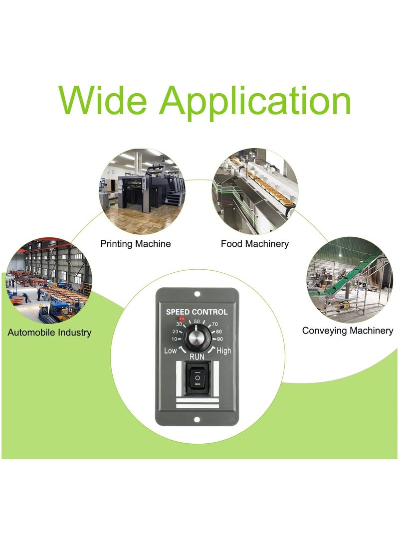 SOLARAE DC Motor Speed Controller, Forward/Reverse Electric Motor Speed Regulator Suitable for DC Brush Motor, 12-60V - Image 4