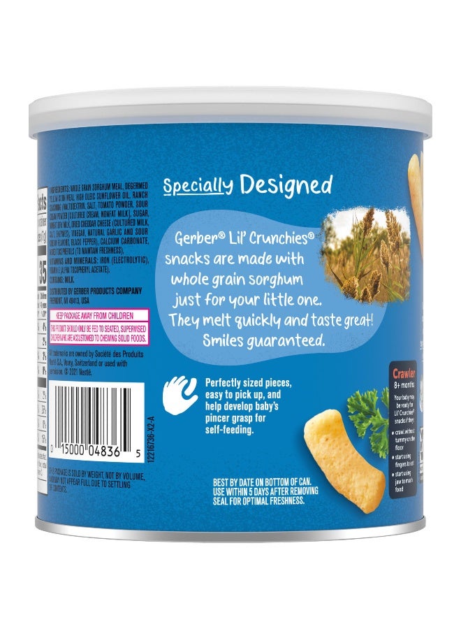 Gerber Gerber, Snacks for Baby, Lil' Crunchies, Baked Grain Snack, 8+ Months, Ranch, 1.48 oz (42 g)  - Image 3