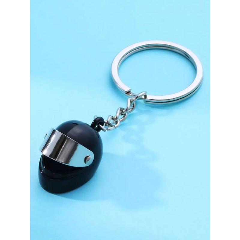 1pc Creative Motorcycle Helmet Shaped Keychain, Realistic and Cool Design, For Motorcyclists' Club, Car, Phone, Keychain, Gift For Friend Or Boyfriend Car Accessories Bag Charm School Cute Goth Y2k Gifts For Mother, Father, Graduation, And  Teacher - Image 1