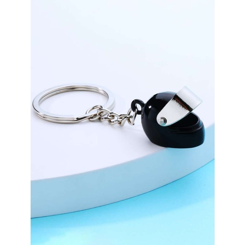 1pc Creative Motorcycle Helmet Shaped Keychain, Realistic and Cool Design, For Motorcyclists' Club, Car, Phone, Keychain, Gift For Friend Or Boyfriend Car Accessories Bag Charm School Cute Goth Y2k Gifts For Mother, Father, Graduation, And  Teacher - Image 2