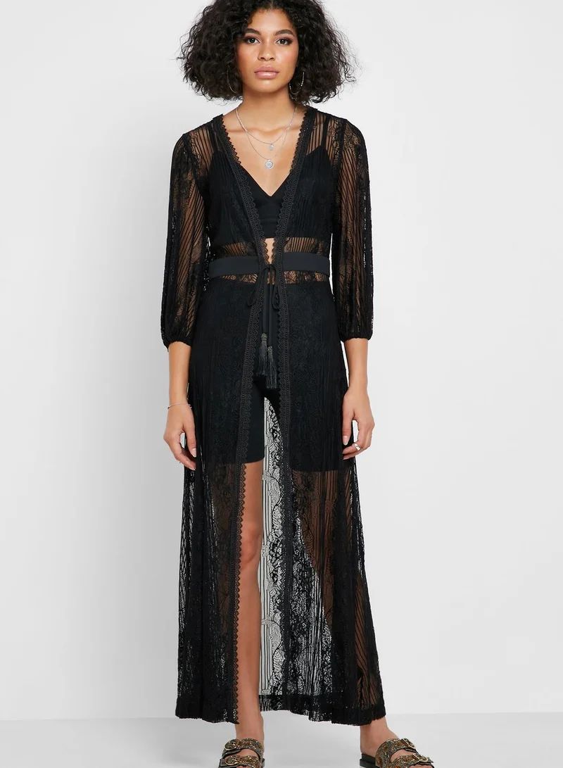 Iconic Embellished Lace Kimono
