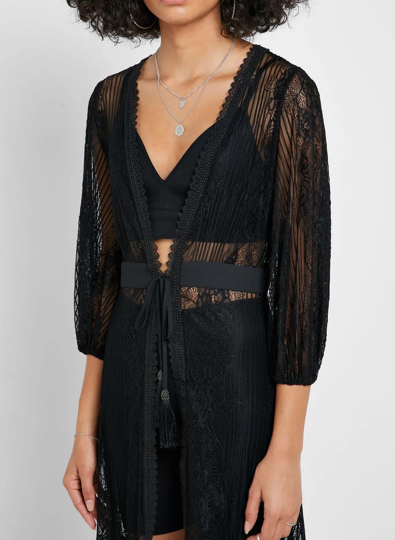 Iconic Embellished Lace Kimono