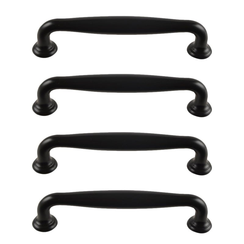 Black Single Hole Cabinet Handles 4pcs Small Drawer Pulls European Style Cupboard Door Knobs - Image 2