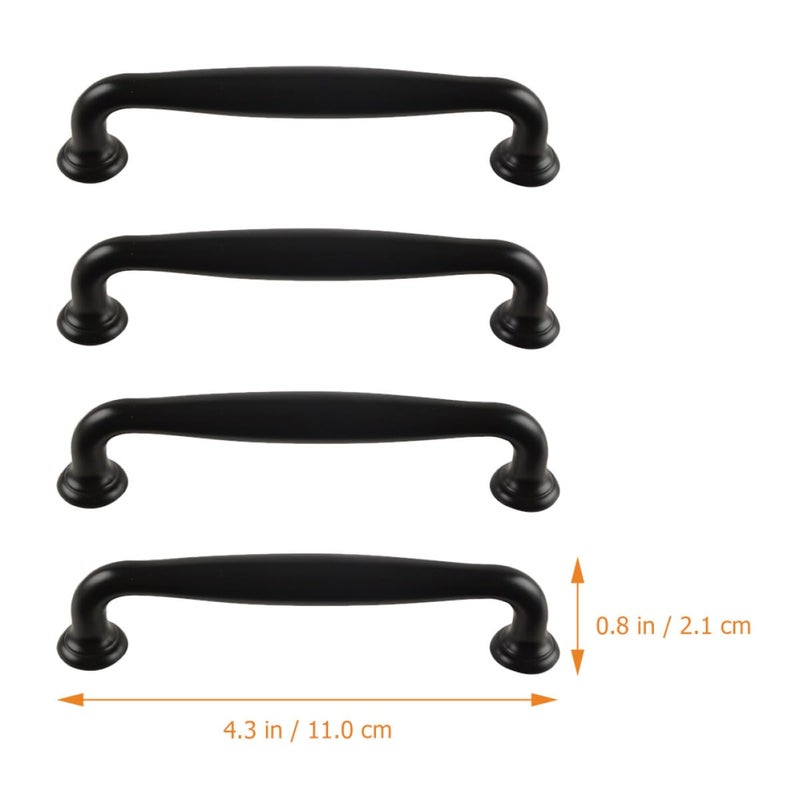 Black Single Hole Cabinet Handles 4pcs Small Drawer Pulls European Style Cupboard Door Knobs - Image 3