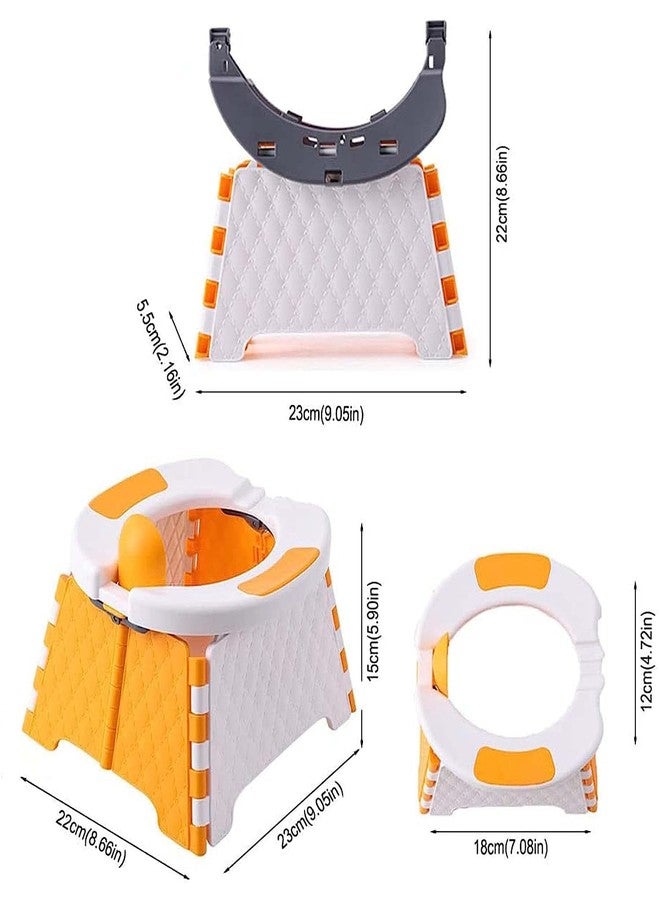 Ndola Foldable Toilet Trainer Kids Travel Pot Toilet Seat Baby Pot Seat wi Guard 30 Bags Storage Bag Soft Silicone Mat Portable Pot Training Seat for Home Travel On- e-Go Indoor (2) - Image 4