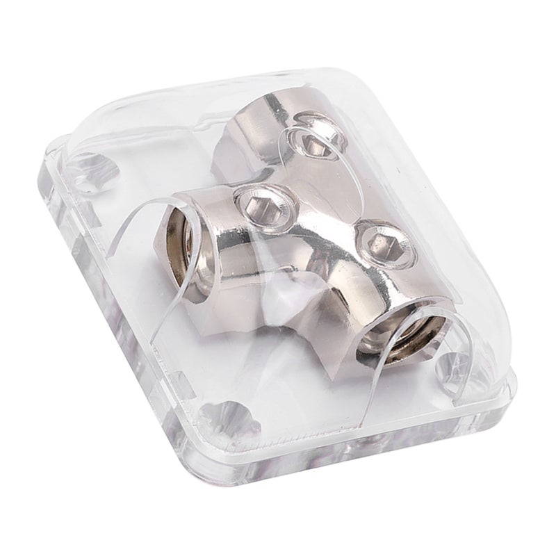 2 Way Power Distribution Block 0GA 1 in 2 Out Zinc Alloy Chrome Plated Universal for Car Boat - Image 3