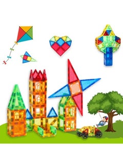 AlsayedP 60 Pcs Magnetic Tiles Set Creative 3D Magnetic Building Blocks for Kids Educational Magnet Toys for Boys and Girls 