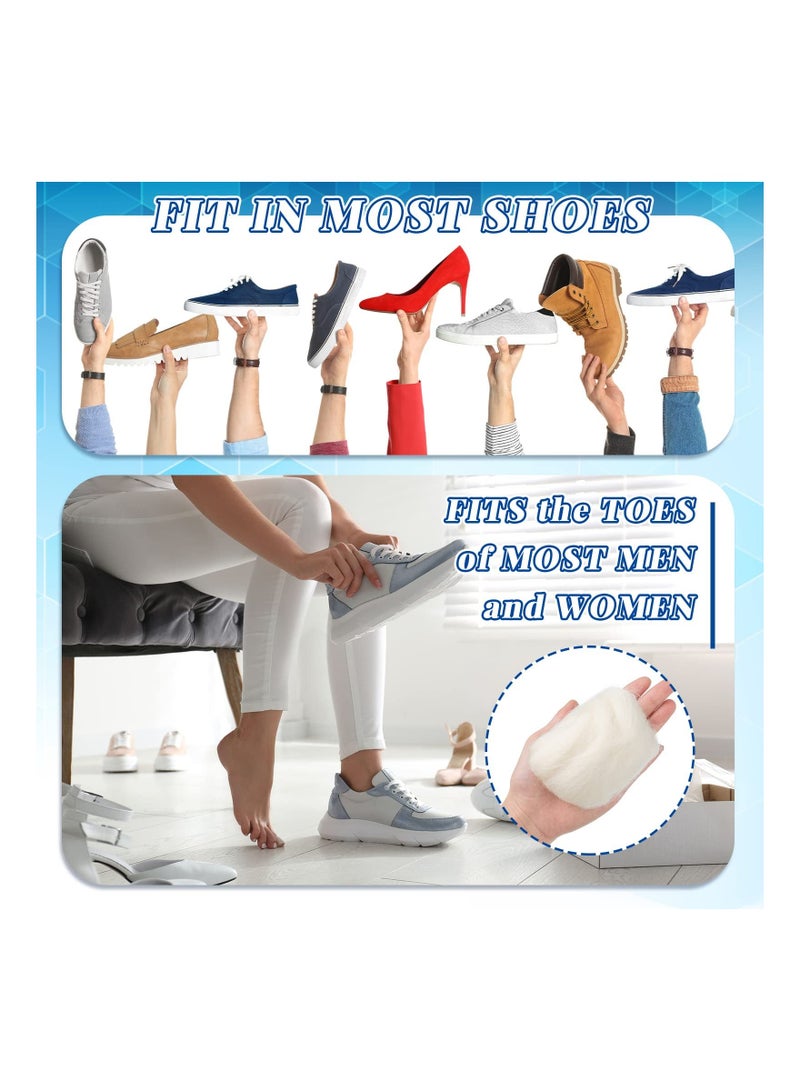 Lambs Wool for Toes Soft Feet Cushion Toe Separator Lambs Wool Corn Cushion Pads Blister Prevention Bunions Callus Remover Cushions Hammer Toe Relief for Shoes or Feet, 3/8 oz (8 Pcs) - Image 5