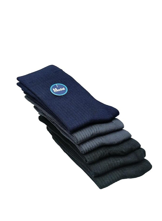 DIAMOND TOE 6 أزواج من جوارب الرجال مودال ربع - ناعمة وقابلة للتنفس - راحة قصوى في كل خطوة - مقاس مجاني EU 40-45 - Image 2