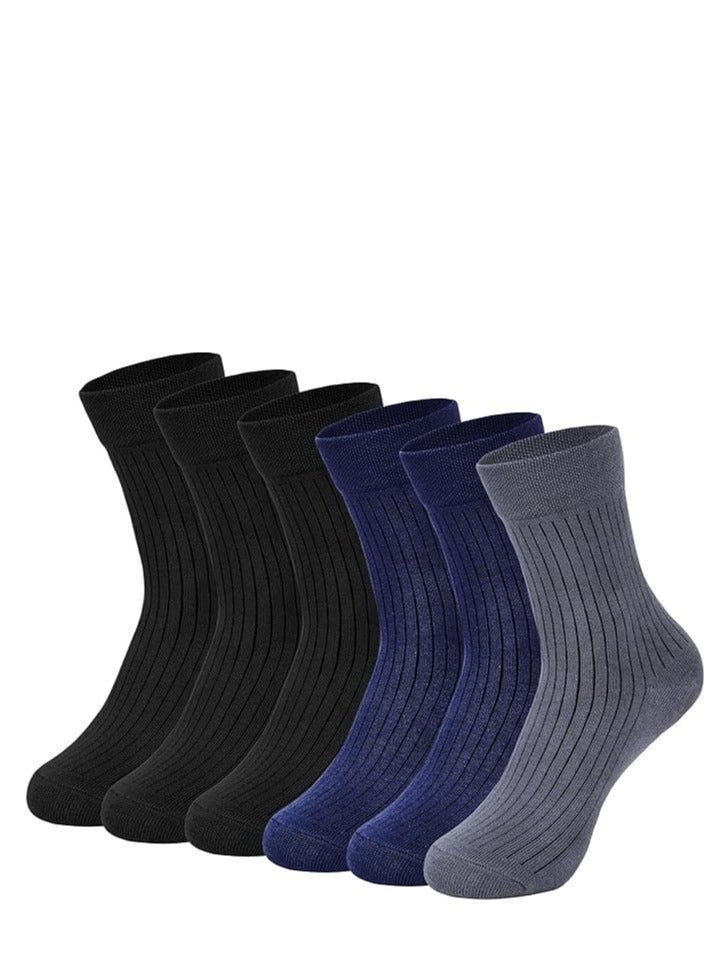 DIAMOND TOE 6 أزواج من جوارب الرجال مودال ربع - ناعمة وقابلة للتنفس - راحة قصوى في كل خطوة - مقاس مجاني EU 40-45 - Image 1