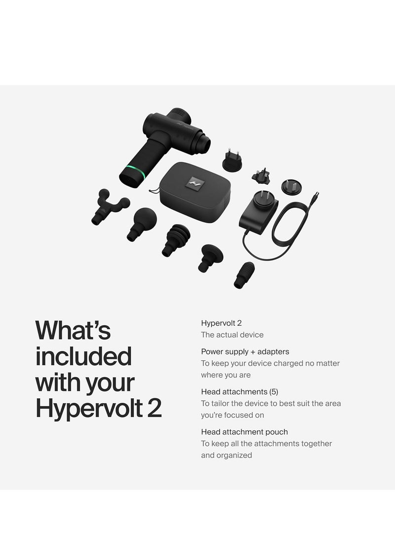 HYPERICE Hyperice Hypervolt 2 - Featuring Quiet Glide Technology Portable Percussion Massage Gun (Hypervolt 2 Black)  - Image 5